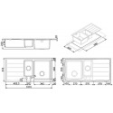 SMEG FLÄCHENBÜNDIGE EINBAUSPÜLE LFT102D DOPPELBECKEN EDELSTAHL SATINIERT