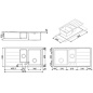 SMEG LFT102D FREGADERO DE 1,5 SENOS ACERO INOX AISI304 A FILO