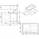 SMEG FLÄCHENBÜNDIGE EINBAUSPÜLE LFT861D EDELSTAHL SATINIERT 86 CM