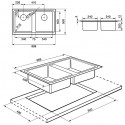 LAVELLO SMEG SERIE MIRA LFT862 2 VASCHE ACCIAIO INOX SATINATO