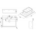 SMEG FLÄCHENBÜNDIGE EINBAUSPÜLE LFT77RS EDELSTAHL SATINIERT 77 CM