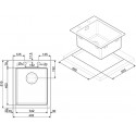 SMEG FLÄCHENBÜNDIGE EINBAUSPÜLE LFT34RS EDELSTAHL SATINIERT 40 CM