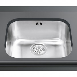 SMEG UM50 UNDERMOUNTED KITCHEN SINK SINGLE BOWL BRUSHED STAINLESS STEEL 50 CM
