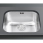 SMEG UNTERBAUSPÜLE UM50 EDELSTAHL SATINIERT 50 CM