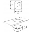 SMEG UM34 UNDERMOUNTED KITCHEN SINK SINGLE BOWL BRUSHED STAINLESS STEEL 34 CM