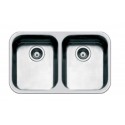 SMEG UM4040 FREGADERO BAJO DE ENCIMERA DE DOBLE SENO ACERO INOX AISI304
