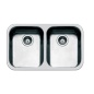SMEG UM4040 FREGADERO BAJO DE ENCIMERA DE DOBLE SENO ACERO INOX AISI304