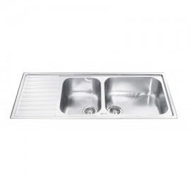 LAVELLO SMEG LG116S-2 2 VASCHE ACCIAIO INOX SATINATO 116 CM