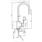 SMEG MID2CR GRIFO MONOCOMANDO PARA FREGADERO CAÑO ALTO EXTRAÍBLE CROMO