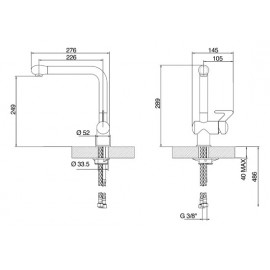 SMEG MF2CR MISCELATORE MONOCOMANDO CROMATO