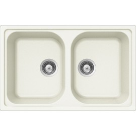 SCHOCK KITCHEN SINK LITHOS N200S A - 2 BOWLS CRISTALITE WHITE |FAB ...