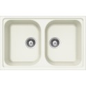 LAVELLO SCHOCK LITHOS N200 A - 2 VASCHE CRISTALITE BIANCO ALPINA