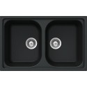 SCHOCK KITCHEN SINK LITHOS N200S A - 2 BOWLS CRISTALITE ANTHRACITE ...