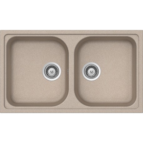 SCHOCK KITCHEN SINK LITHOS N200 A - 2 BOWLS CRISTALITE OATMEAL