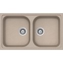 LAVELLO SCHOCK LITHOS N200 A - 2 VASCHE CRISTALITE AVENA