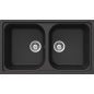 SCHOCK LITHOS ÉVIER 2 CUVES N200 A CRISTALITE ANTHRACITE