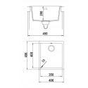 SCHOCK GALAXY N100S A KITCHEN SINK SINGLE BOWL CRSTADUR PURE BLACK
