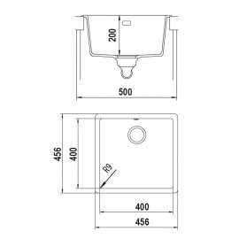 SCHOCK GALAXY N100 A KITCHEN SINK SINGLE BOWL CRSTADUR PURE BLACK