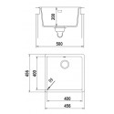  FREGADERO SCHOCK GALAXY N100 A DE 1 SENO CRISTADUR BLANCO PURO