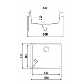 LAVELLO SCHOCK GALAXY N100L A  MONOVASCA CRISTADUR BIANCO PURO