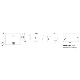 SCHOCK KITCHEN SINK SOLIDO N100 XL - 1 BOWL WHITE