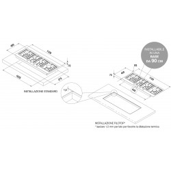 SCHOCK GAS HOB FILO PC110AVG FLUSH FITTED STAINLESS STEEL 110 CM