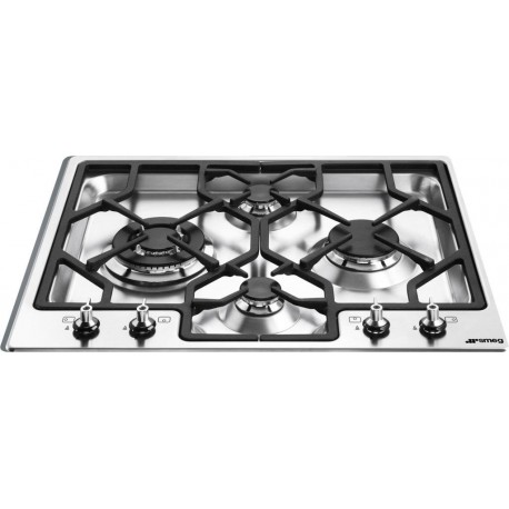 PIANO COTTURA SMEG PGF64-4 ACCIAIO INOX A SEMIFILO 60 CM