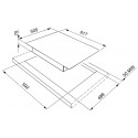 SMEG GAS HOB PGF64-4 ULTRA LOW STAINLESS STEEL BASE 60 CM
