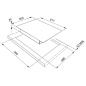 SMEG GAS HOB PGF64-4 ULTRA LOW STAINLESS STEEL BASE 60 CM