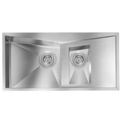 CM SPACE 100X50 KITCHEN SINK 1.5 BOWL BRUSHED STAINLESS STEEL - MADE IN ITALY