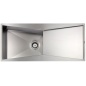 CM SPACE REVERS 116x52 ÉVIER 1 CUVE ACIER INOXYDABLE BROSSÉ