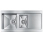 CM REVERS 100X52 KITCHEN SINK 1.5 BOWL BRUSHED STAINLESS STEEL - MADE IN ITALY
