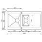 CM REVERS 116x52 FREGADERO DE DOBLE SENO ACERO INOX AISI304
