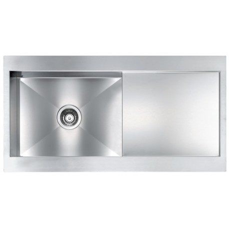 CM REVERS 100X52 KITCHEN SINK 1 BOWL BRUSHED STAINLESS STEEL - MADE IN ITALY CM REVERS 100X52 KITCHEN SINK 1 BOWL BRUSHED STAINLESS STEEL - MADE IN ITALY