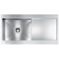 CM REVERS 100X52 KITCHEN SINK 1 BOWL BRUSHED STAINLESS STEEL - MADE IN ITALY CM REVERS 100X52 KITCHEN SINK 1 BOWL BRUSHED STAINLESS STEEL - MADE IN ITALY