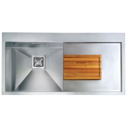 CM CLARK 100X50 KITCHEN SINK 1 BOWL BRUSHED STAINLESS STEEL - MADE IN ITALY