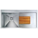 CM CLARK 100X50 KITCHEN SINK 1 BOWL BRUSHED STAINLESS STEEL - MADE IN ITALY