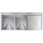 CM BATIK 116X50 KITCHEN SINK 2 BOWLS BRUSHED STAINLESS STEEL - MADE IN ITALY