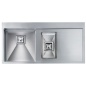 CM BATIK 100X50 KITCHEN SINK 1.5 BOWL BRUSHED STAINLESS STEEL - MADE IN ITALY