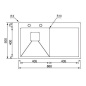 LAVELLO CM BATIK 86X50 1 VASCA ACCIAIO INOX SATINATO