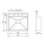 CM ARIEL 59X50 KITCHEN SINK 1BOWL BRUSHED STAINLESS STEEL - MADE IN ITALY