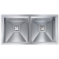 LAVELLO CM GLAMOUR 87,5X45 2 VASCHE ACCIAIO INOX SATINATO