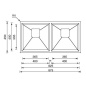 LAVELLO CM GLAMOUR 87,5X45 2 VASCHE ACCIAIO INOX SATINATO
