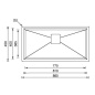 LAVELLO CM GLAMOUR  86X45 1 VASCA ACCIAIO INOX SATINATO