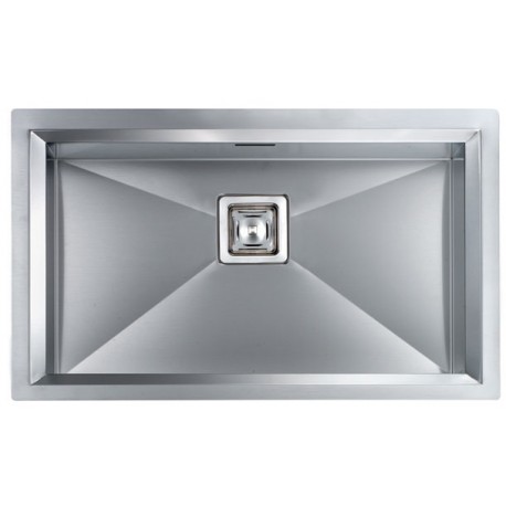 CM GLAMOUR 77x45 ÉVIER 1 CUVE ACIER INOXYDABLE BROSSÉ