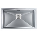 CM GLAMOUR 77x45 ÉVIER 1 CUVE ACIER INOXYDABLE BROSSÉ