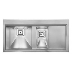 LAVELLO CM GLAMOUR MIX 100X50 2V 1,5 VASCHE ACCIAIO INOX SATINATO