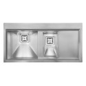 LAVELLO CM GLAMOUR MIX 100X50 2V 1,5 VASCHE ACCIAIO INOX SATINATO