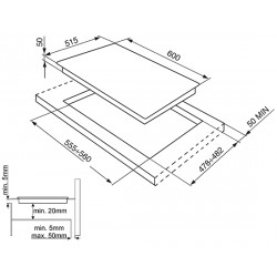 ENCIMERA DE INDUCCIÓN SMEG SI5642D - 60 CM