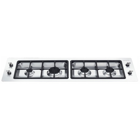 PIANO COTTURA SMEG PDXF116RS ACCIAIO INOX A FILO TOP 116 CM